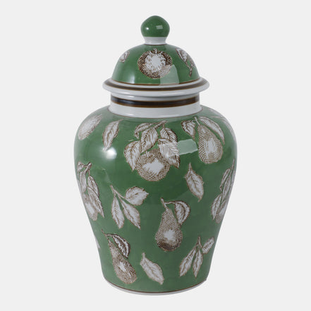 Pears and Twigs Temple Jar