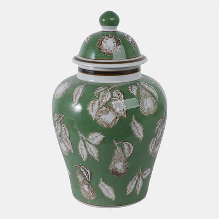Pears and Twigs Temple Jar
