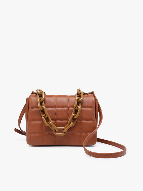 Hayden Quilted Crossbody w/ Large Chain Strap