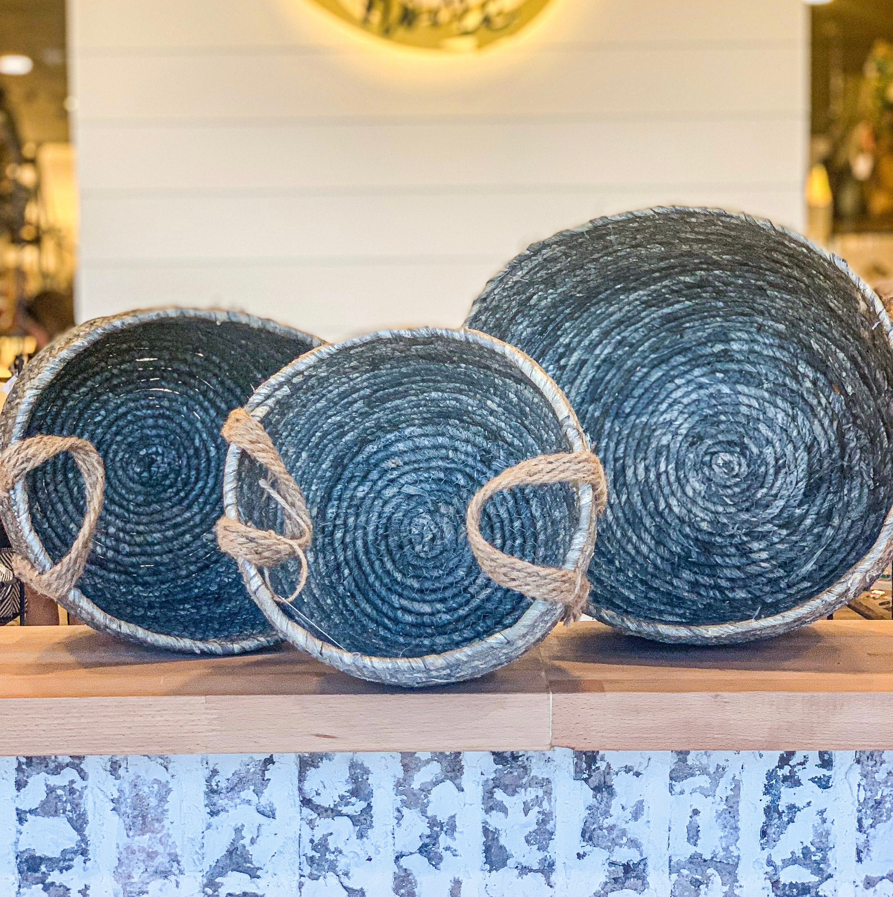 Basket-Gray & Natural Grass