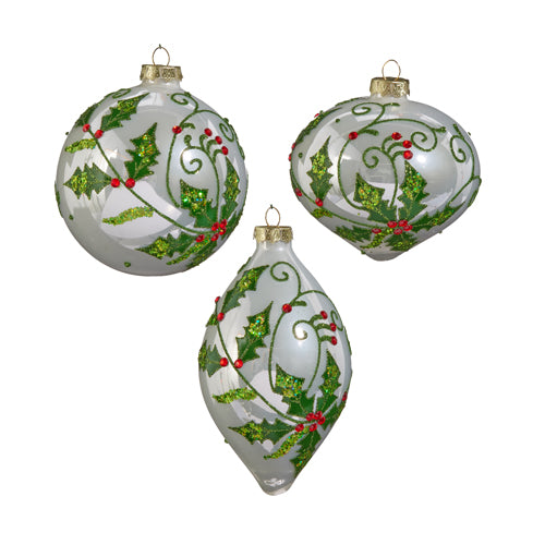 4" Holly Leaf Ornament