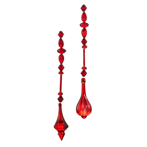 7.75" Red Jewel Drop Ornament