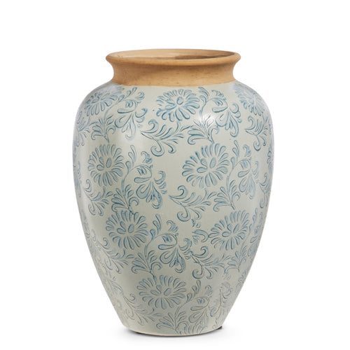 Blue Floral Pattern Urn