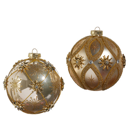 5" Star & Jewel Ball Ornament