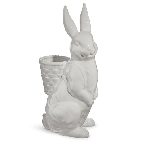 16" White Rabbit with Basket Backpack