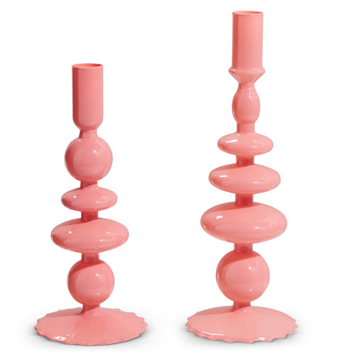 10.25" Pink Candle Sticks