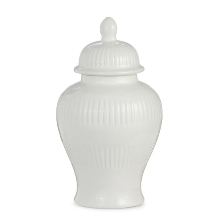 14" White Ginger Jar