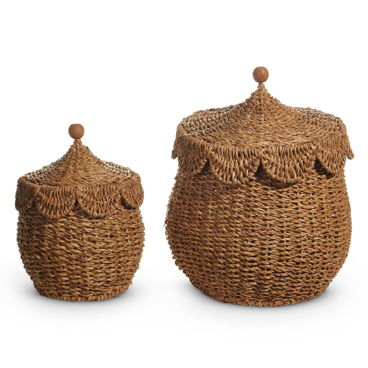 Natural Lidded Baskets