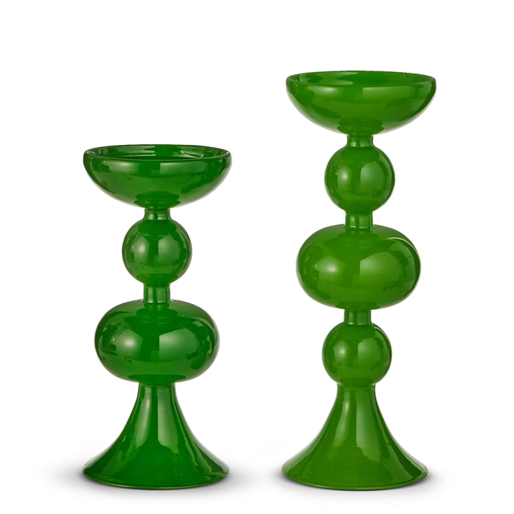 Shades of Green Candle Holders