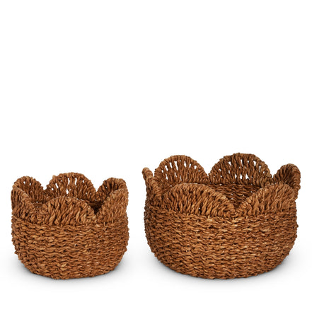 Woven Scalloped Baskets