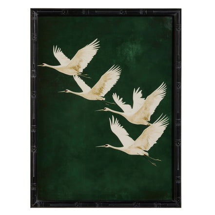 Green Flight of the Egrets Wall Art
