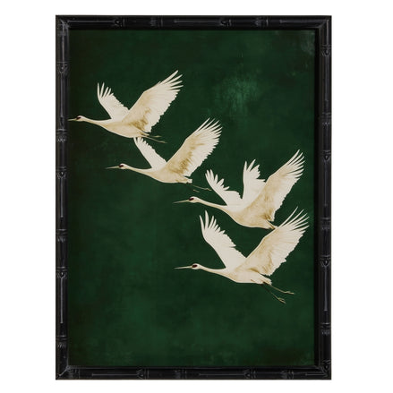 Green Flight of the Egrets Wall Art