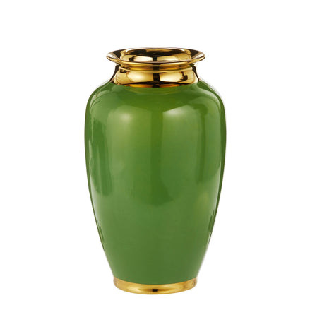 10.5" Green and Gold Vase