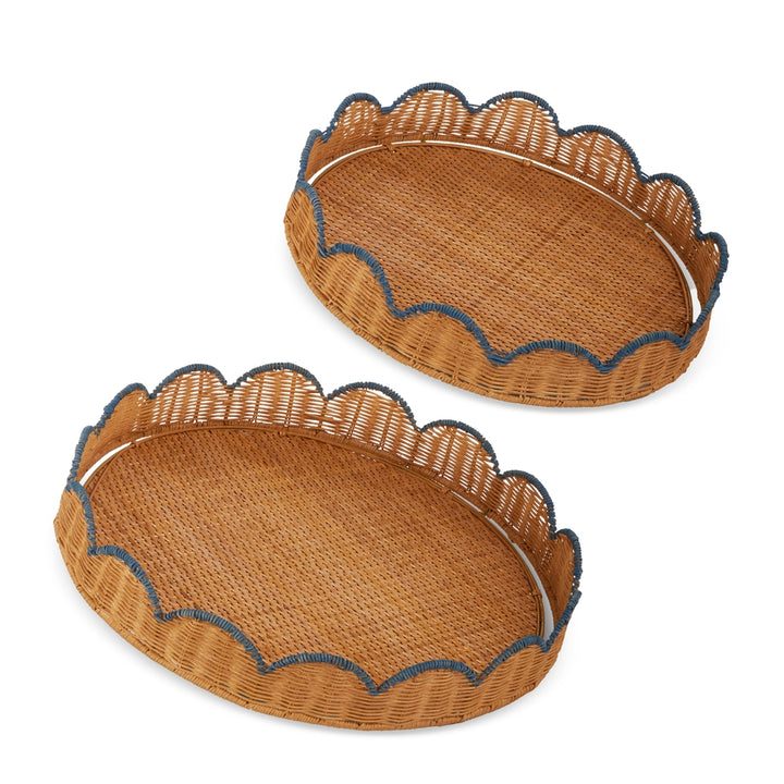 Woven Scalloped Trays