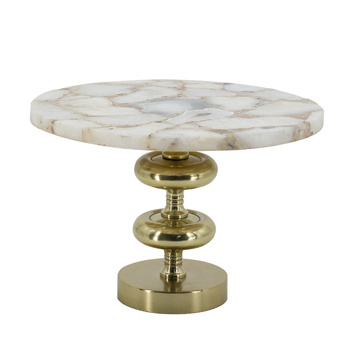 Cake Stand Agate w/ Metal Base