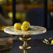 Cake Stand Agate w/ Metal Base
