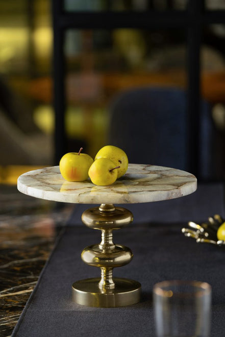 Cake Stand Agate w/ Metal Base