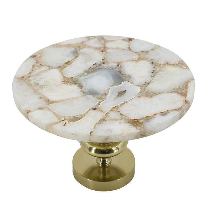 Cake Stand Agate w/ Metal Base