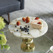 Cake Stand Agate w/ Metal Base