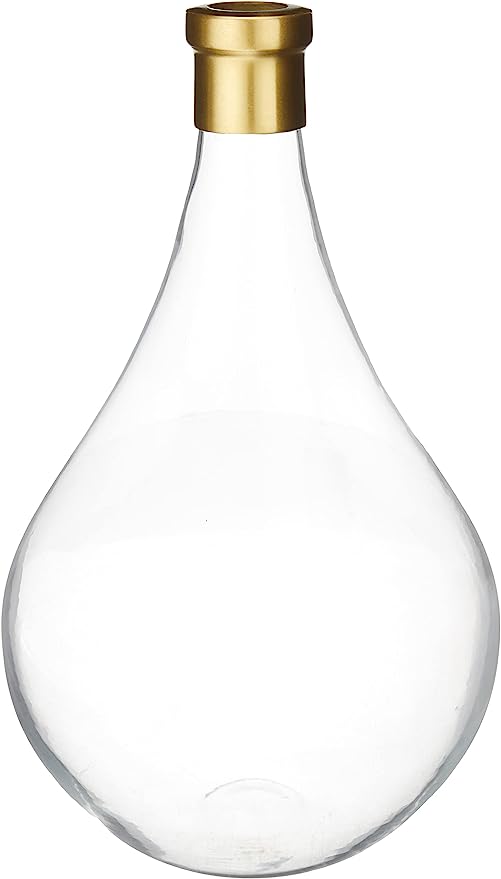 Vase Glass & Brass