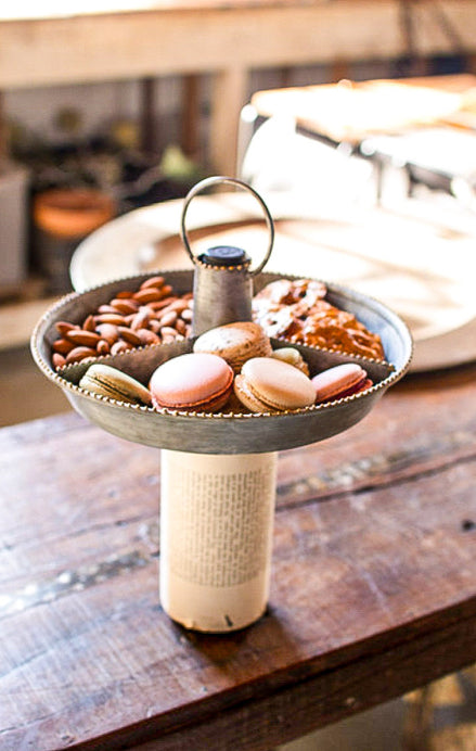 Zinc Serving Bottle Topper With Spacers