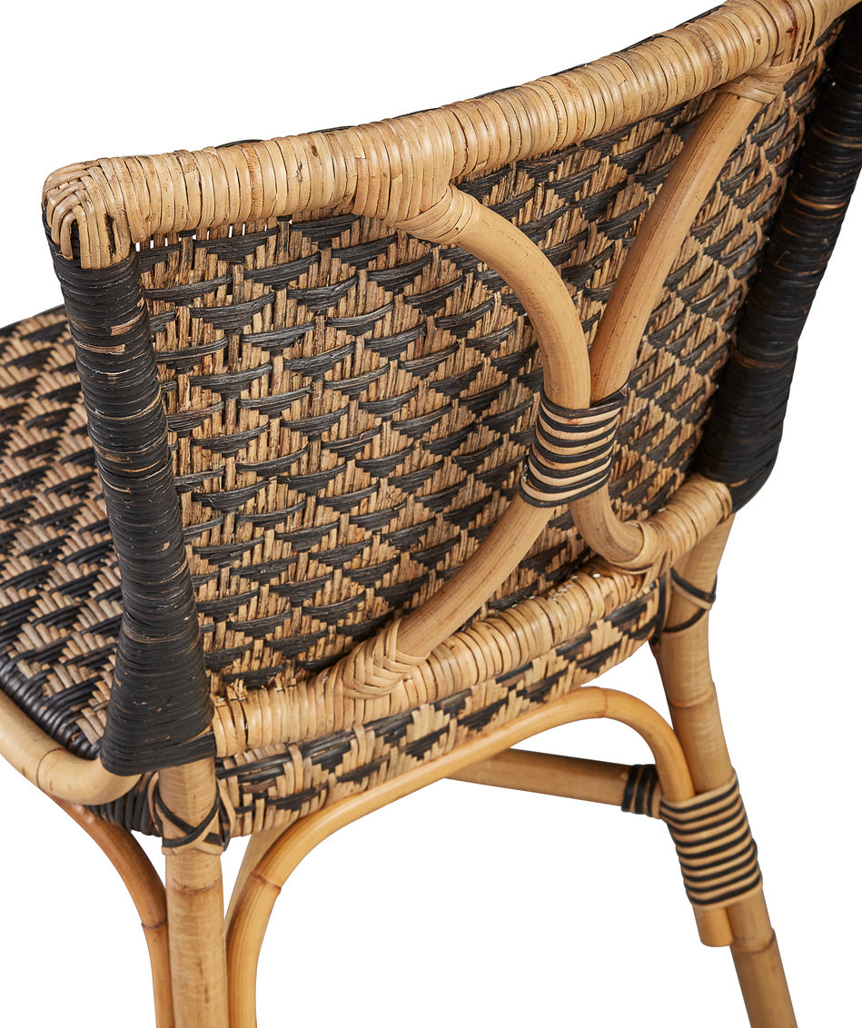 Dining Chair-Black & Tan