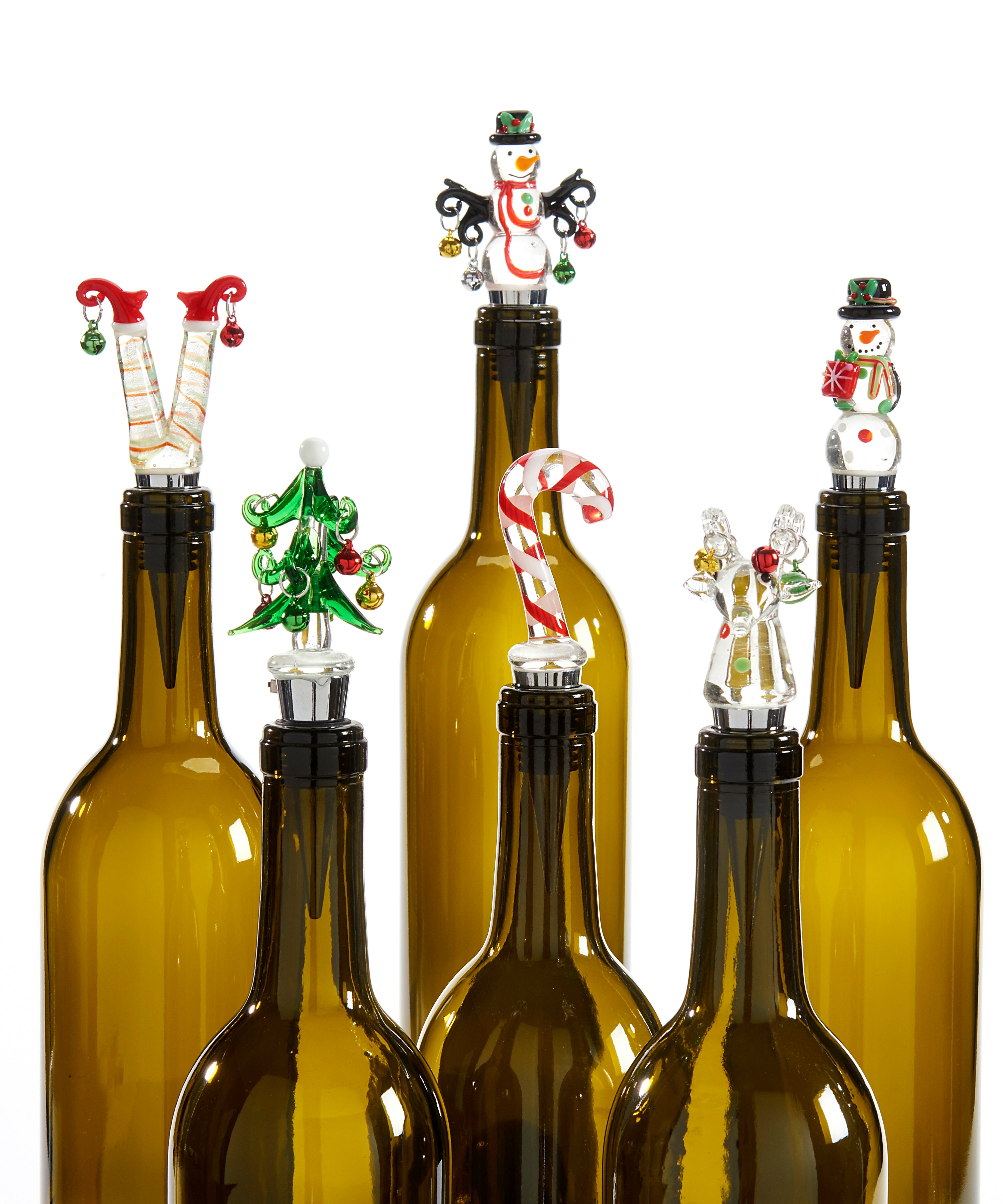 Glass LED Lighted Christmas Wine Stopper