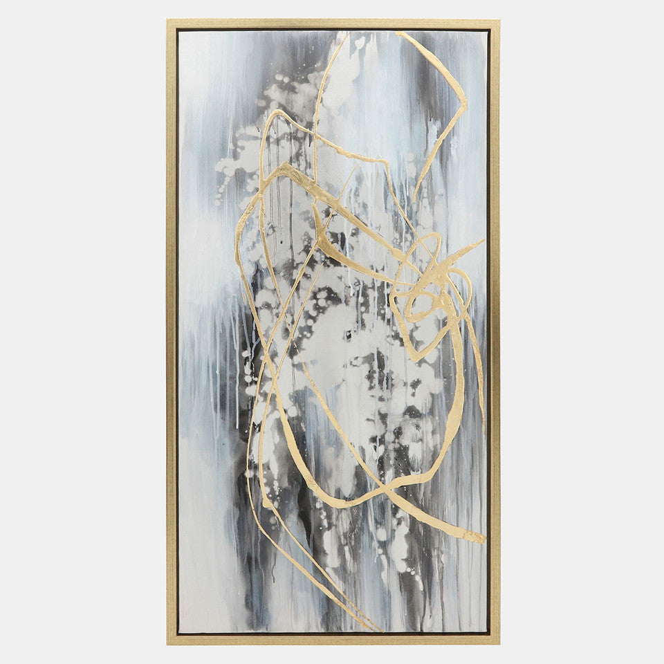 Abstract Painting Gold Frame