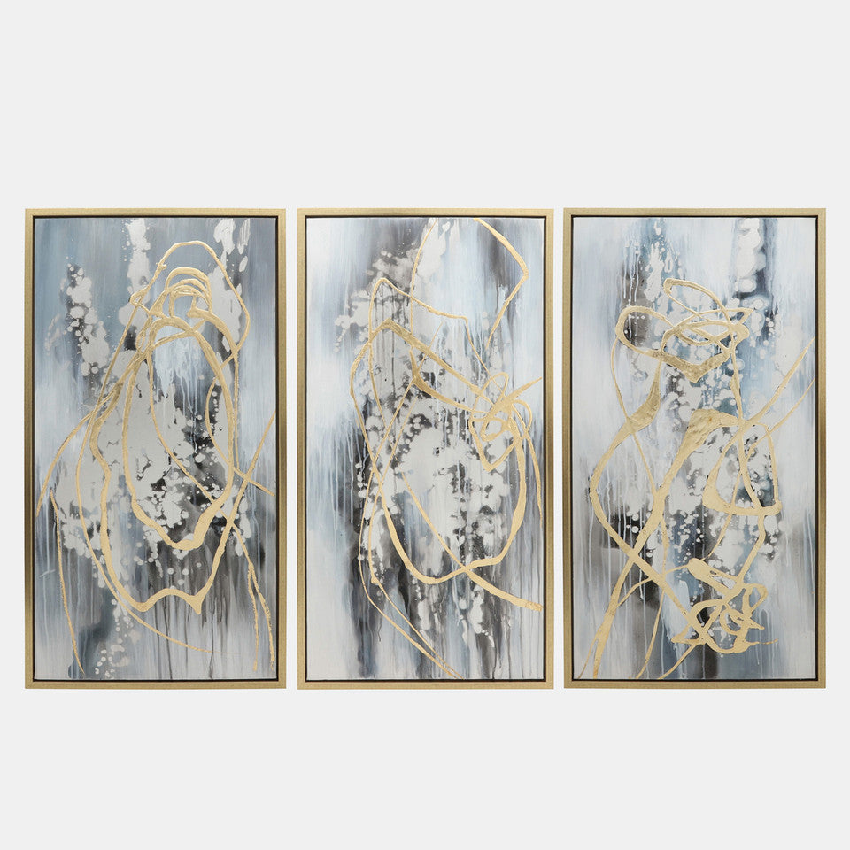 Abstract Painting Gold Frame