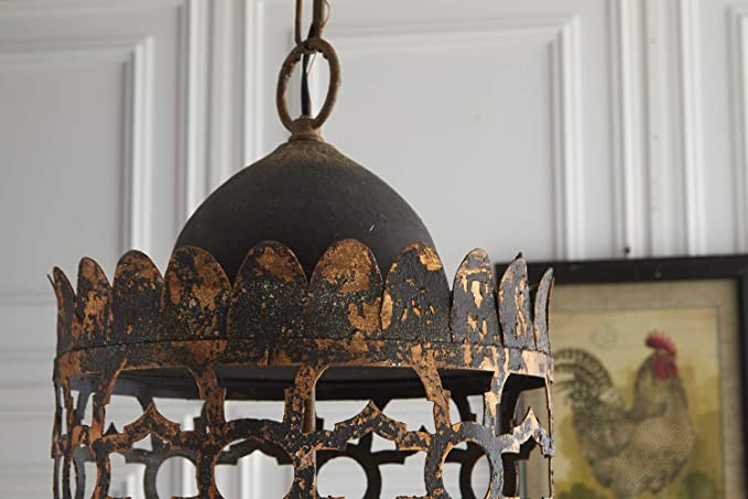 Chandelier 30” Metal Cutout Barrel KK
