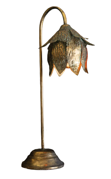 Antique Brass Tulip Table Lamp