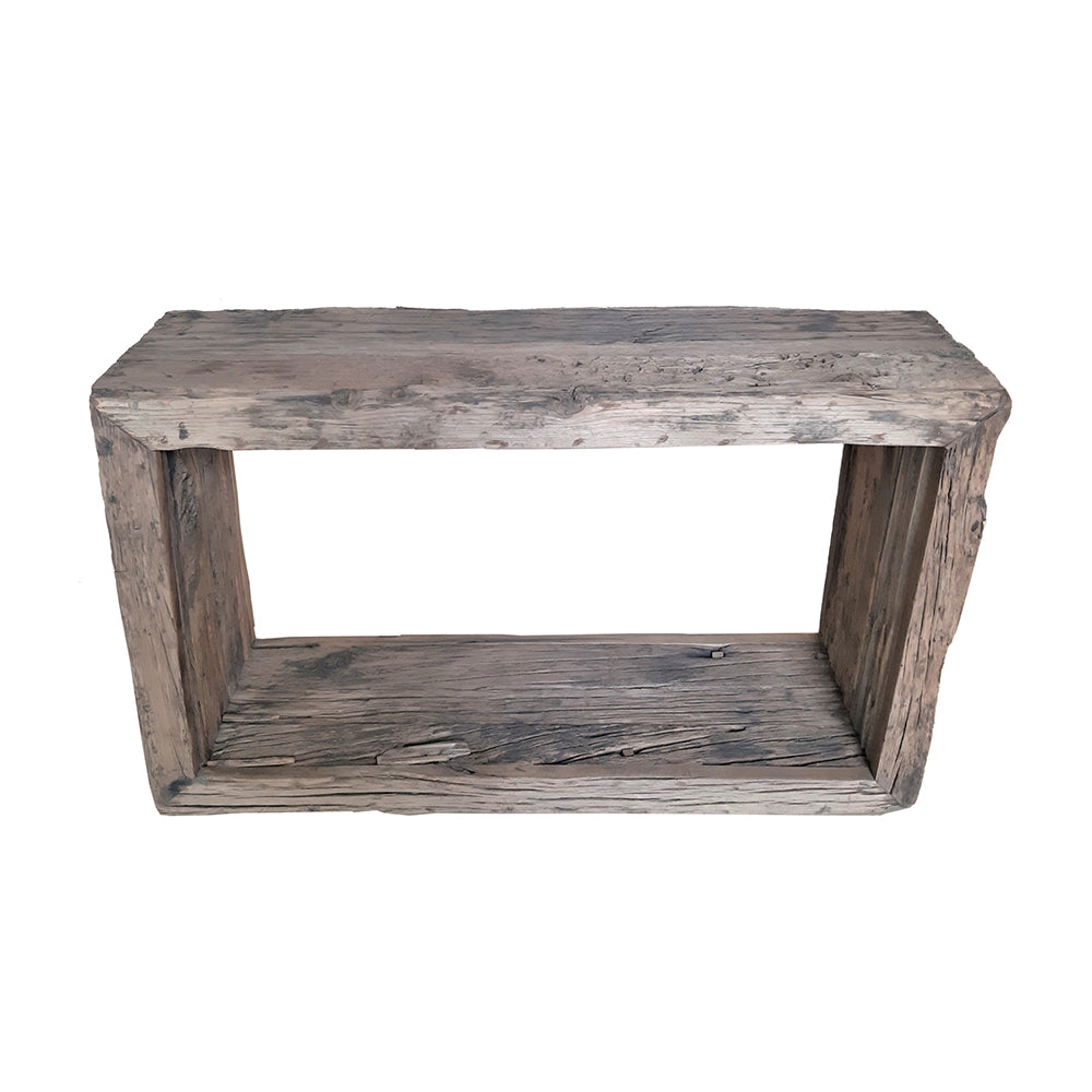 Console Table Rustic Cube