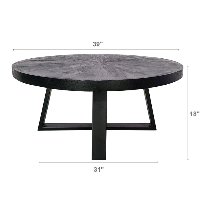 Coffee Table Round w/ Cross Leg