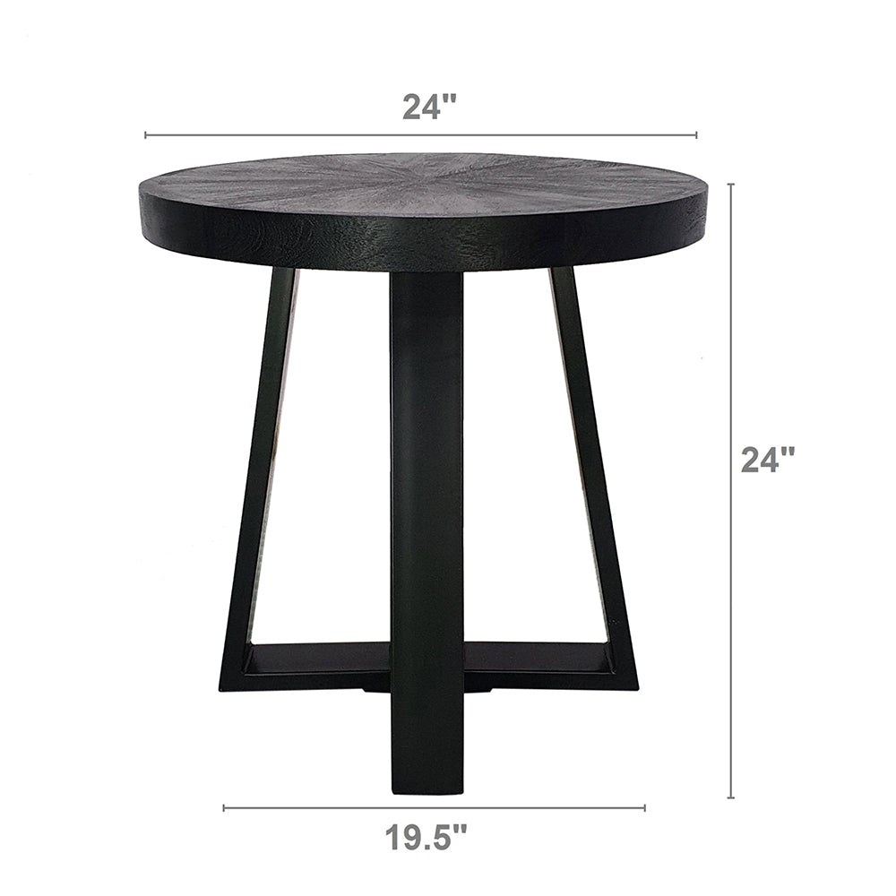 Coffee Table 24" Round w/ Cross Leg