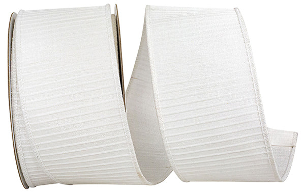 Pleated Metallic Lux Wired Ribbon 2-1/2"x10yds