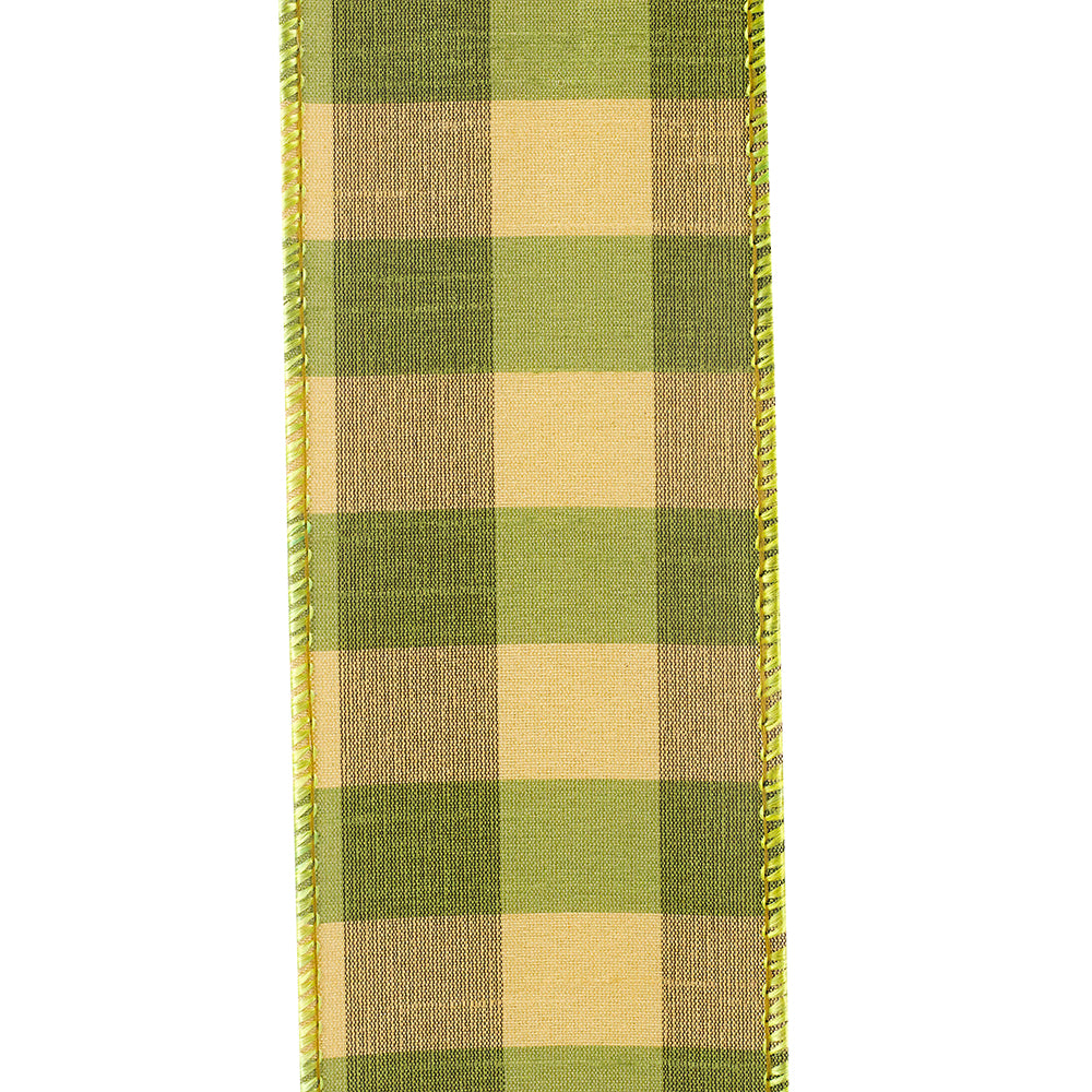 Ribbon Check Silk Wired 2.5"x10yd