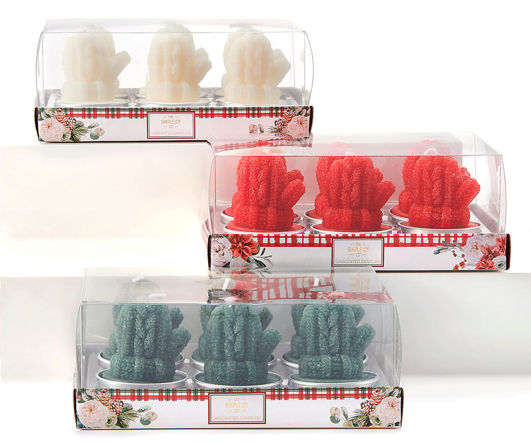 Christmas Mitten Candles