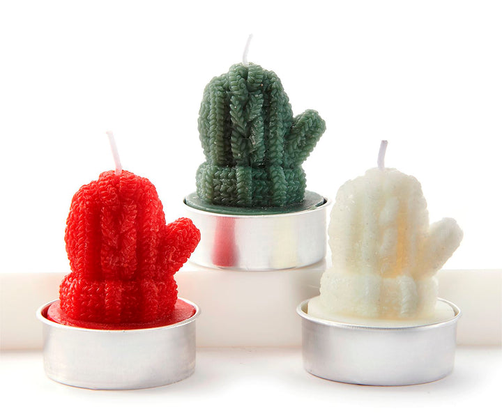 Christmas Mitten Candles
