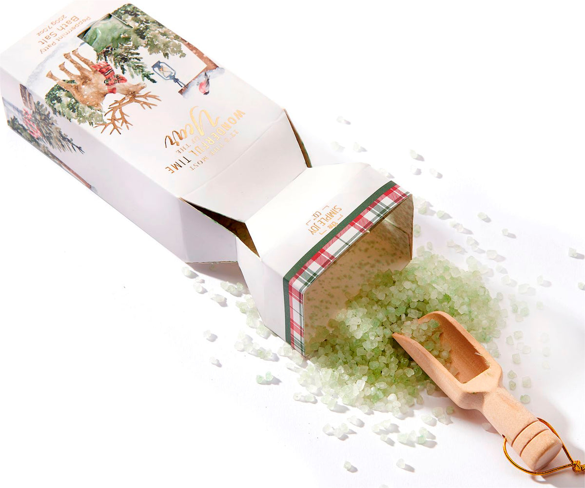 Christmas Memories Scented Bath Salts & Wooden Spoon
