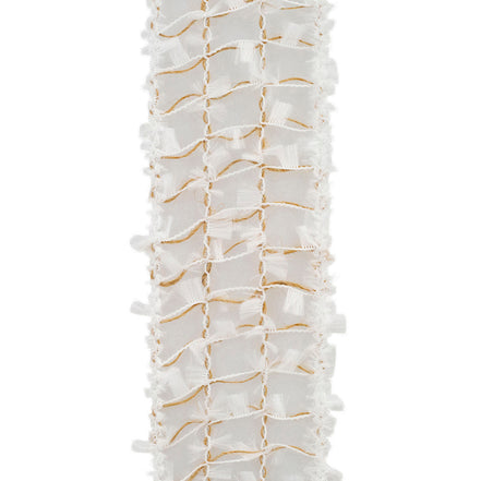 Box Jute Snow Wired Ribbon 2-3/4"x10yds