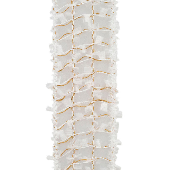 Box Jute Snow Wired Ribbon 2-3/4"x10yds