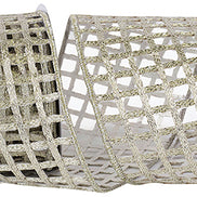 Ribbon Open Mesh Deluxe Metallic Wired 4