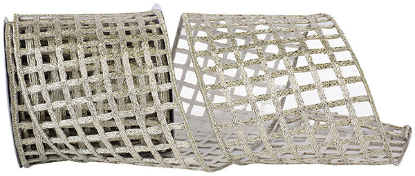 Ribbon Open Mesh Deluxe Metallic Wired 4