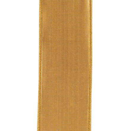 Brown Velvet Touch Metallic Dupioni Wired Ribbon