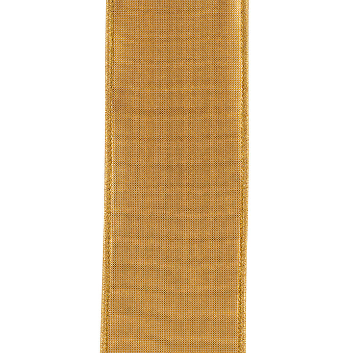 Brown Velvet Touch Metallic Dupioni Wired Ribbon