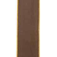 Brown Velvet Touch Metallic Dupioni Wired Ribbon