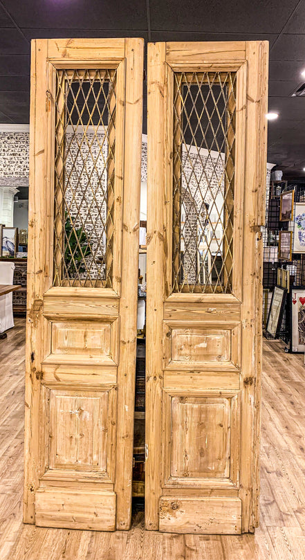 Pair of Doors Vintage Wrought Iron Grates
