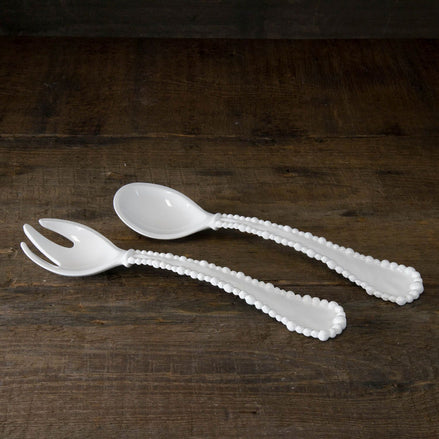 Vida Alegria White Large Salad Servers