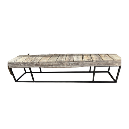 Bench Wooden & Metal Leg