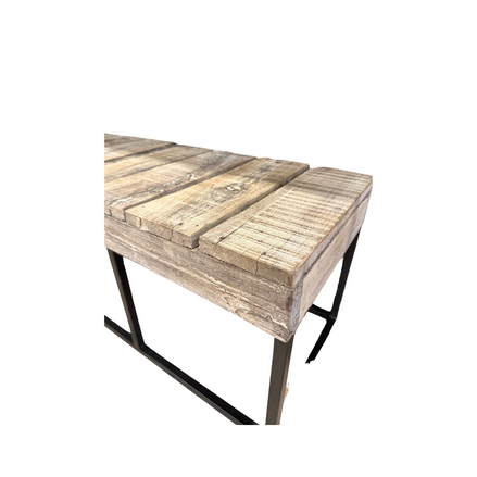 Bench Wooden & Metal Leg